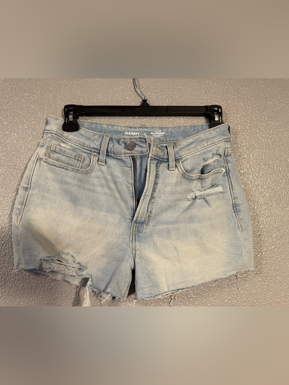 Old Navy Light Blue Distressed Denim Shorts